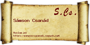 Sámson Csanád névjegykártya