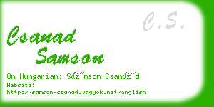 csanad samson business card